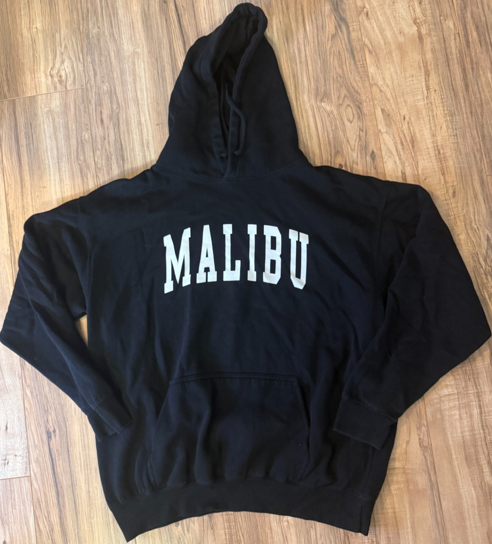 John Galt Malibu Hoodie Black Oversized Pullover One Size Brandy Melville